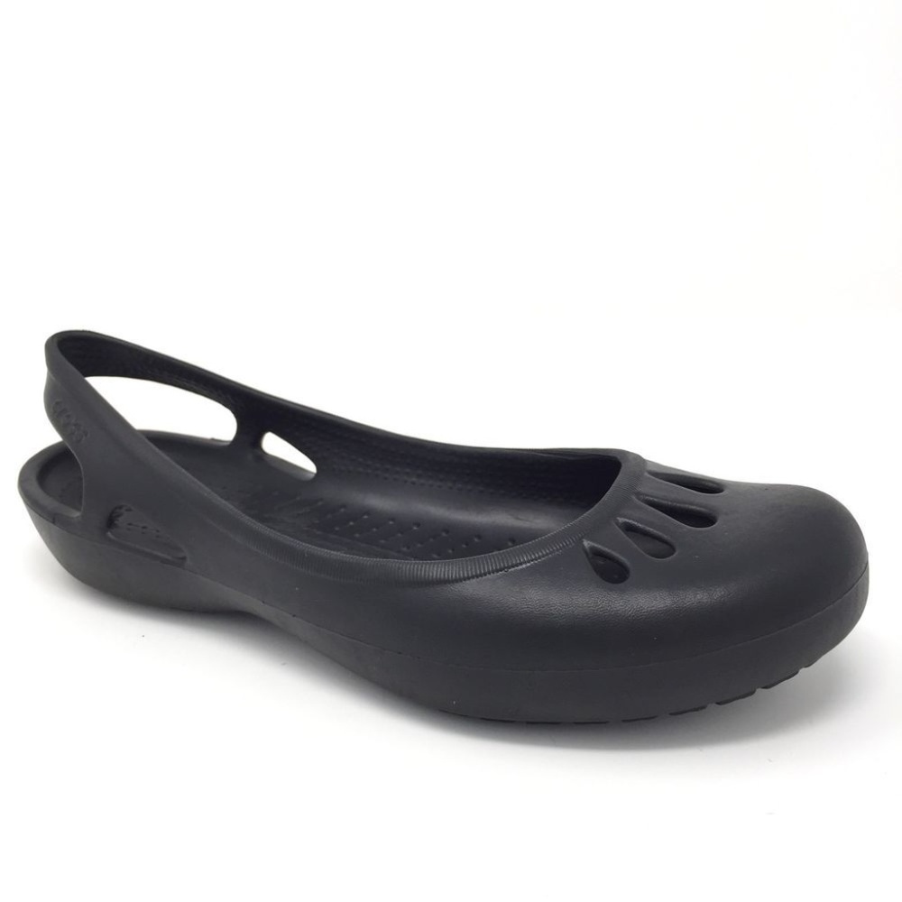 Crocs Malindi Flat Slingback Black Size 8